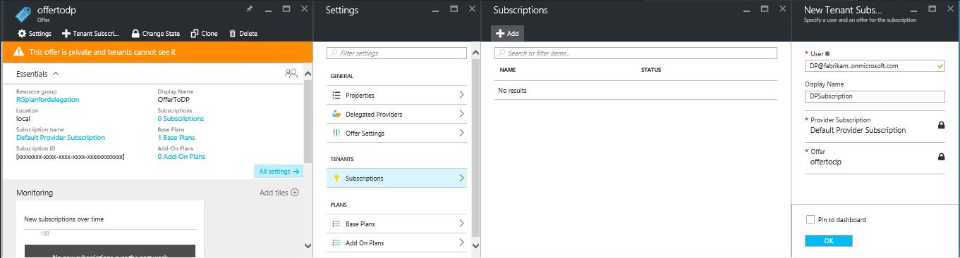 Add the delegated provider as a subscriber in Azure Stack Hub administrator portal