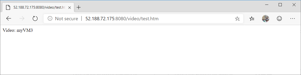 Video URL’sini uygulama ağ geçidinde test etme