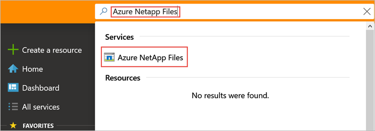 Azure NetApp Files'ı seçin