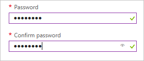 Microsoft.Common.PasswordBox kullanıcı arabirimi öğesinin ekran görüntüsü.