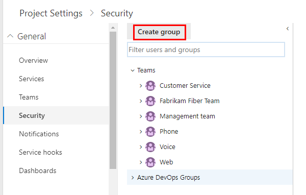 Create security group