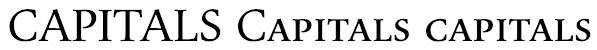 OpenType büyük harflerini kullanan metin
