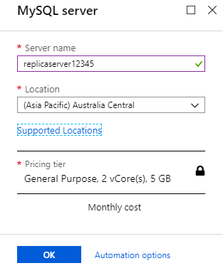 Image showing replication in the Azure portal