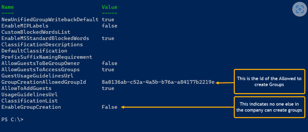 Screenshot of PowerShell script output.