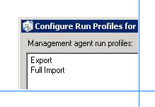 Configure Run Profiles for dialog box