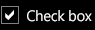 Default check box in the High Contrast theme