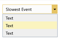 Default drop-down/combo box list appearance in the Blue theme