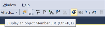 Display object member list button