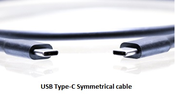 USB Type-C symmetric cable.