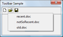 screen shot of a previous dialog box, but the icon with the context menu has no dropdown arrow