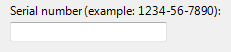 screen shot of a text box for numeric input 