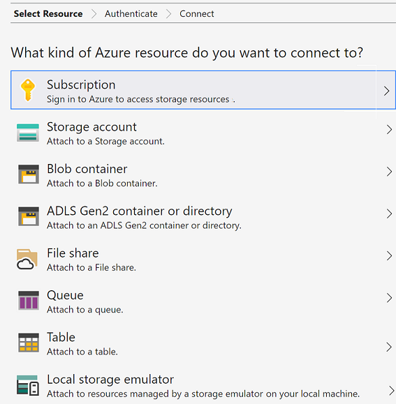 Azure 總管管理帳戶頁面的螢幕擷取畫面。