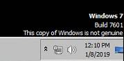 浮水印的螢幕擷取畫面會出現在 Windows 桌面的右下角。
