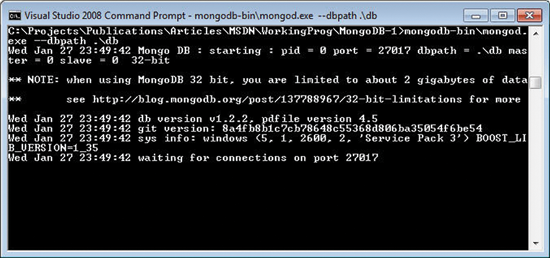 image: Firing up Mongod.exe to Verify Successful Installation