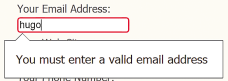 Automatic Browser Validation of the Email Input Type