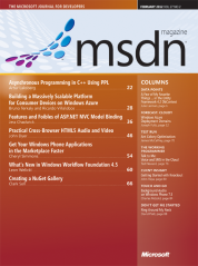 MSDN 杂志 二月 2012