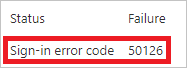 登录错误代码