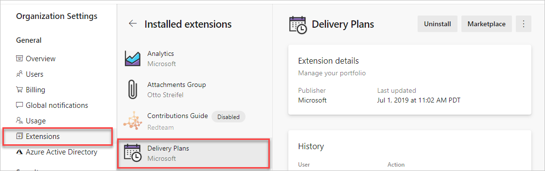 Select uninstall or disable for extension