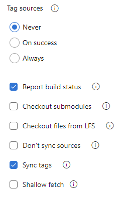 Select the Don't sync sources setting.