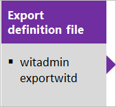 Export XML definition file