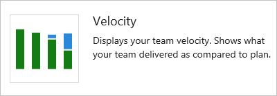 Screenshot of Team velocity widget.