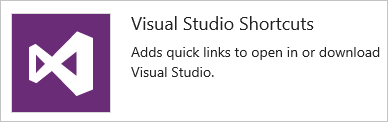 Screenshot of Visual Studio widget.