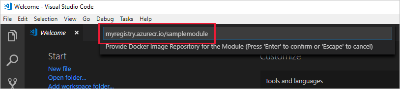 Provide Docker image repository