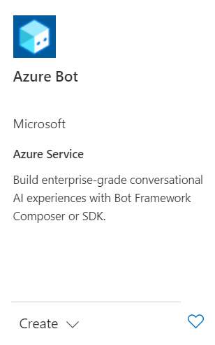 选择 Azure 机器人资源