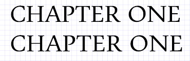 使用 OpenType 大写字母间距的文本