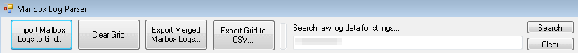 在“搜索字符串的原始日志数据”框中输入值的屏幕截图。