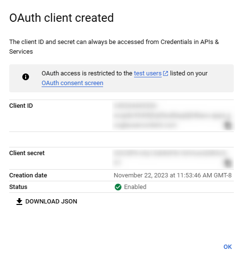 OAuth 客户端 ID