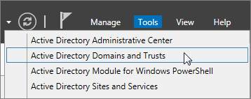 选择“Active Directory 域和信任”。