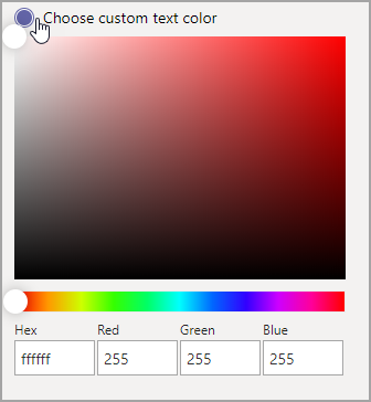 用于选择颜色的对话框的屏幕截图。