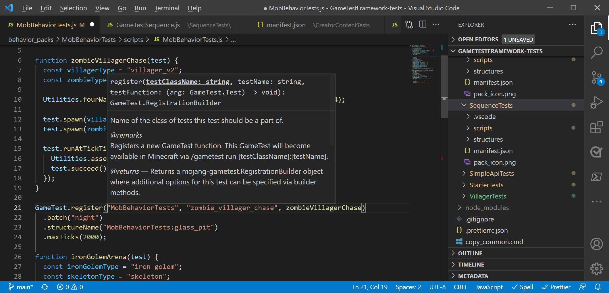 Visual Studio Code 中的内联参考文档