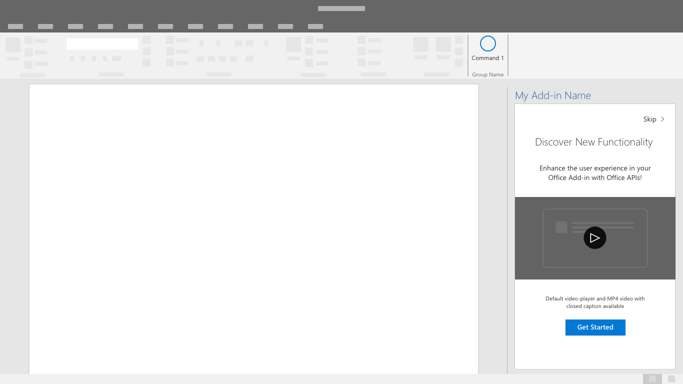 显示 Office 桌面应用程序任务窗格首次运行体验中的视频位置图。