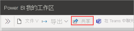 Screenshot of the Share button on the ribbon.