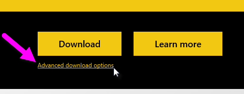 Screenshot of the Download button on the Power BI Desktop download page.