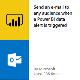 在触发 Power BI 数据警报时发送电子邮件。