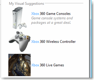Xbox 可视建议。