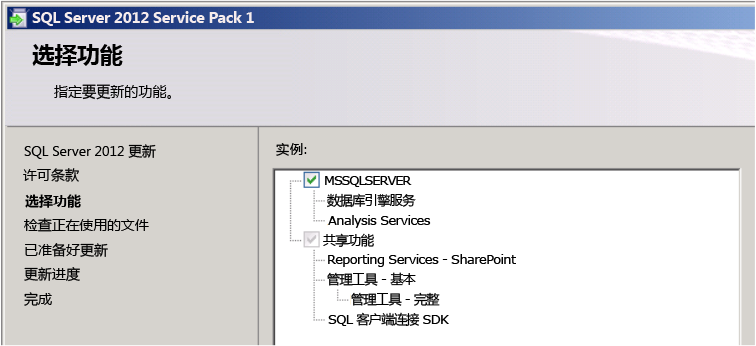 sql server 2012 SP1 更新用户界面