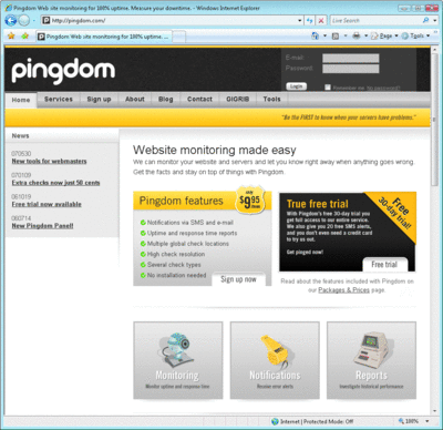 Pingdom.com 从全局角度监控您的 Web 服务 