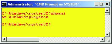 图 3 以系统身份运行 CMD 提示符必须小心谨慎
