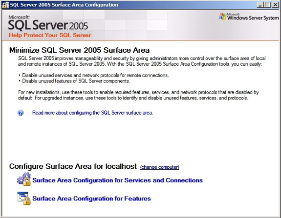 SQL Server 外围应用配置器