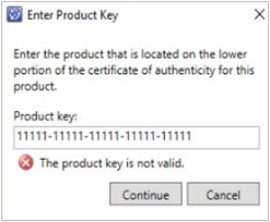 显示 SM 产品密钥的屏幕截图。