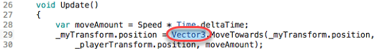 在 Visual Studio for Mac 编辑器中选择方法