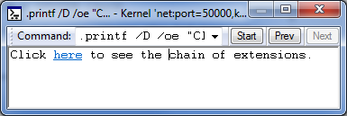 命令浏览器窗口中 DML 链接的屏幕截图。