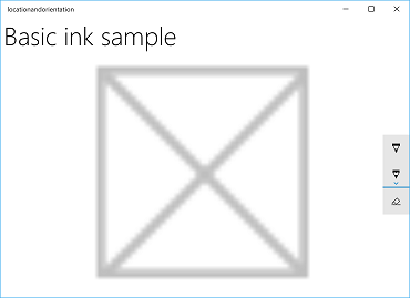 Explicit ink toolbar location and orientation