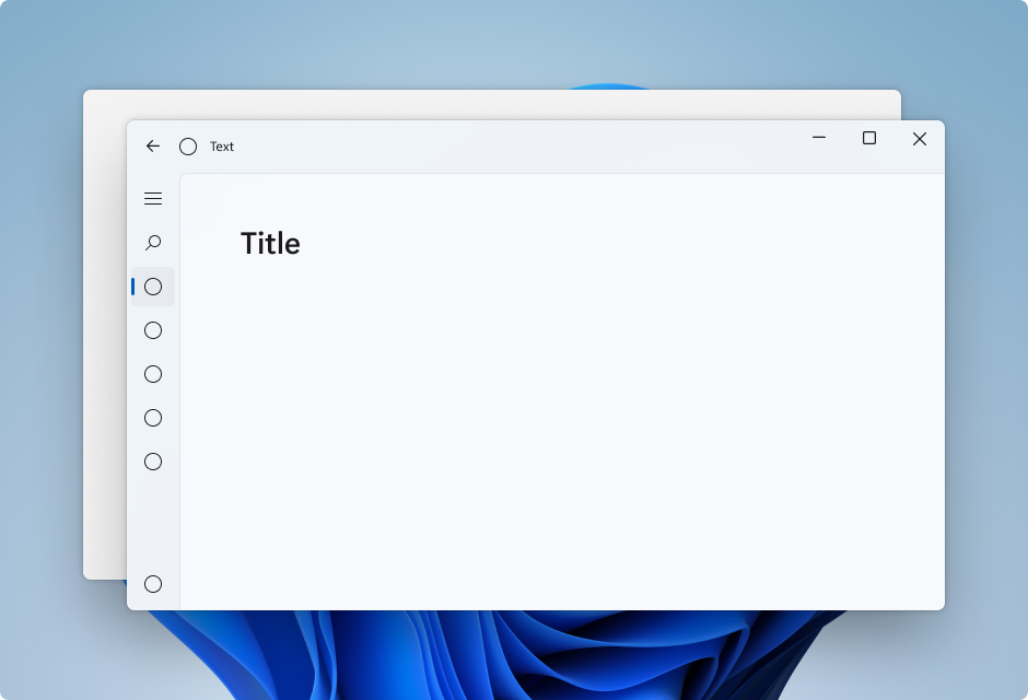 Nav View in standard pattern with custom title bar in Left mode