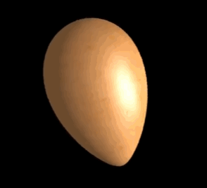 An egg created with Material Creator
