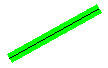 图中显示了一条由宽绿线包围的细对角线、黑色线条 